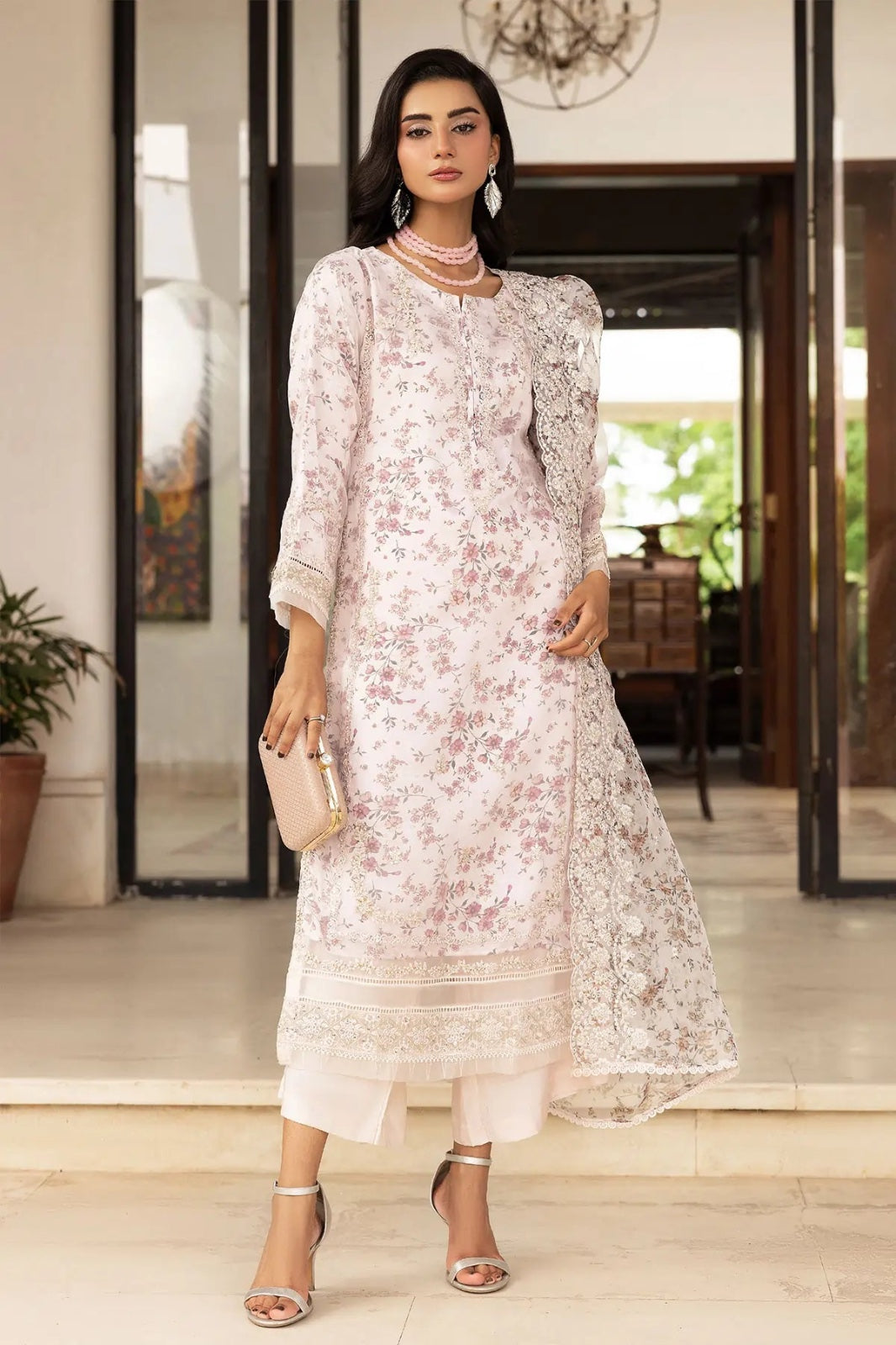 SIMRANS Mehrunisa premium 3 piece mummy & me Ladies Lpink outfitBK13