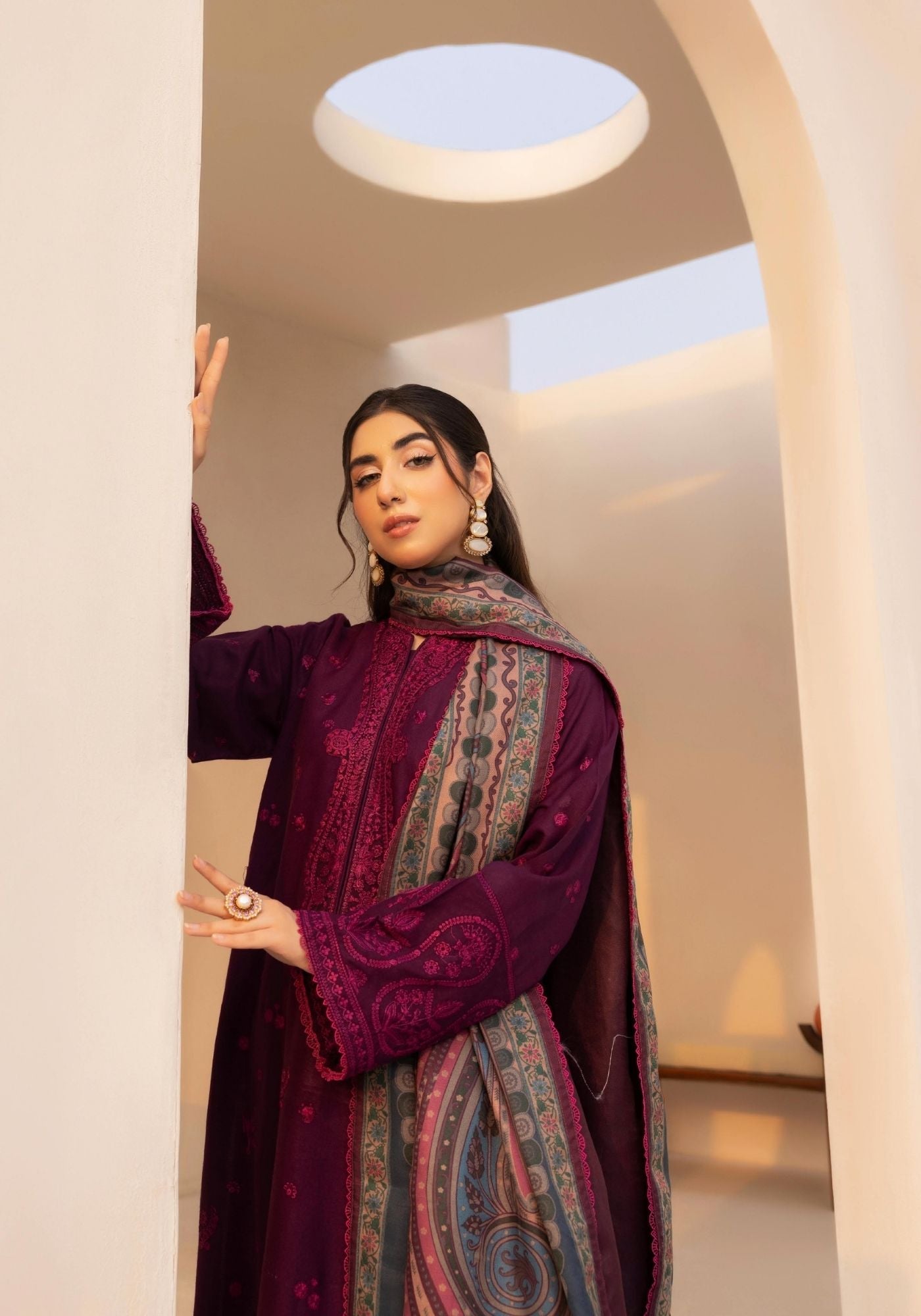 EMBER DHANAK EMBROIDERED 3PC READYMADE 202501