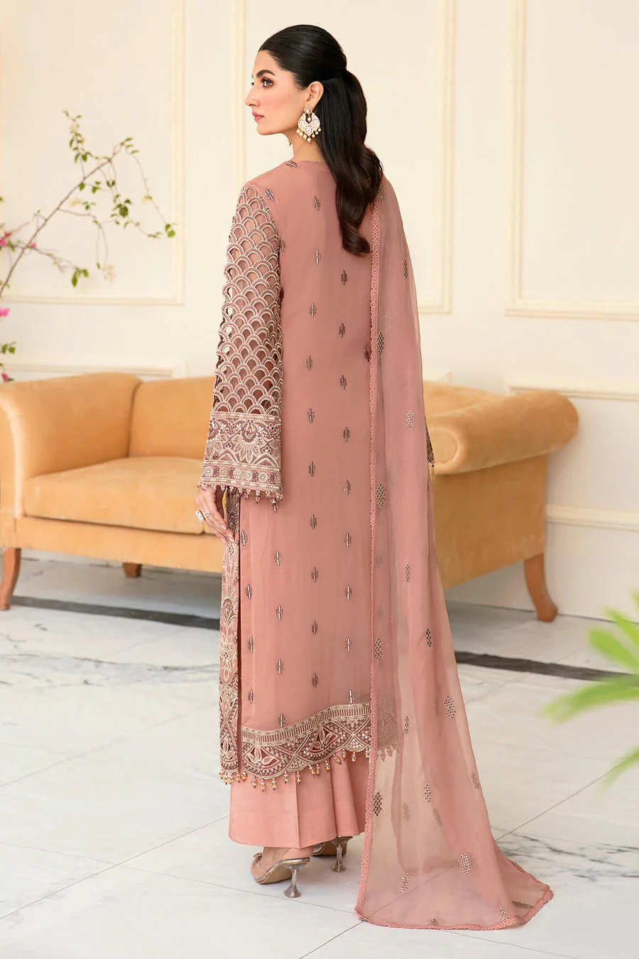 Simrans luxury collection shell pink 3 piece suit sp01