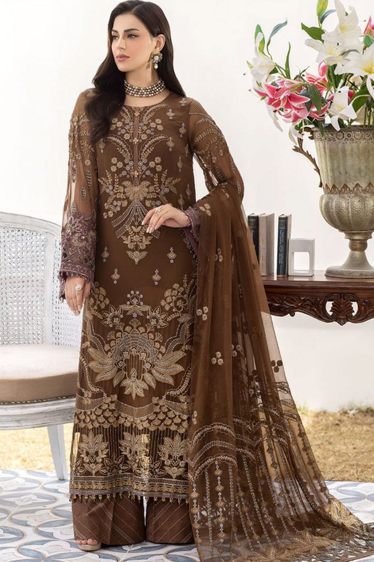 Simrans luxury collection walnut 3 piece suit walnut 02