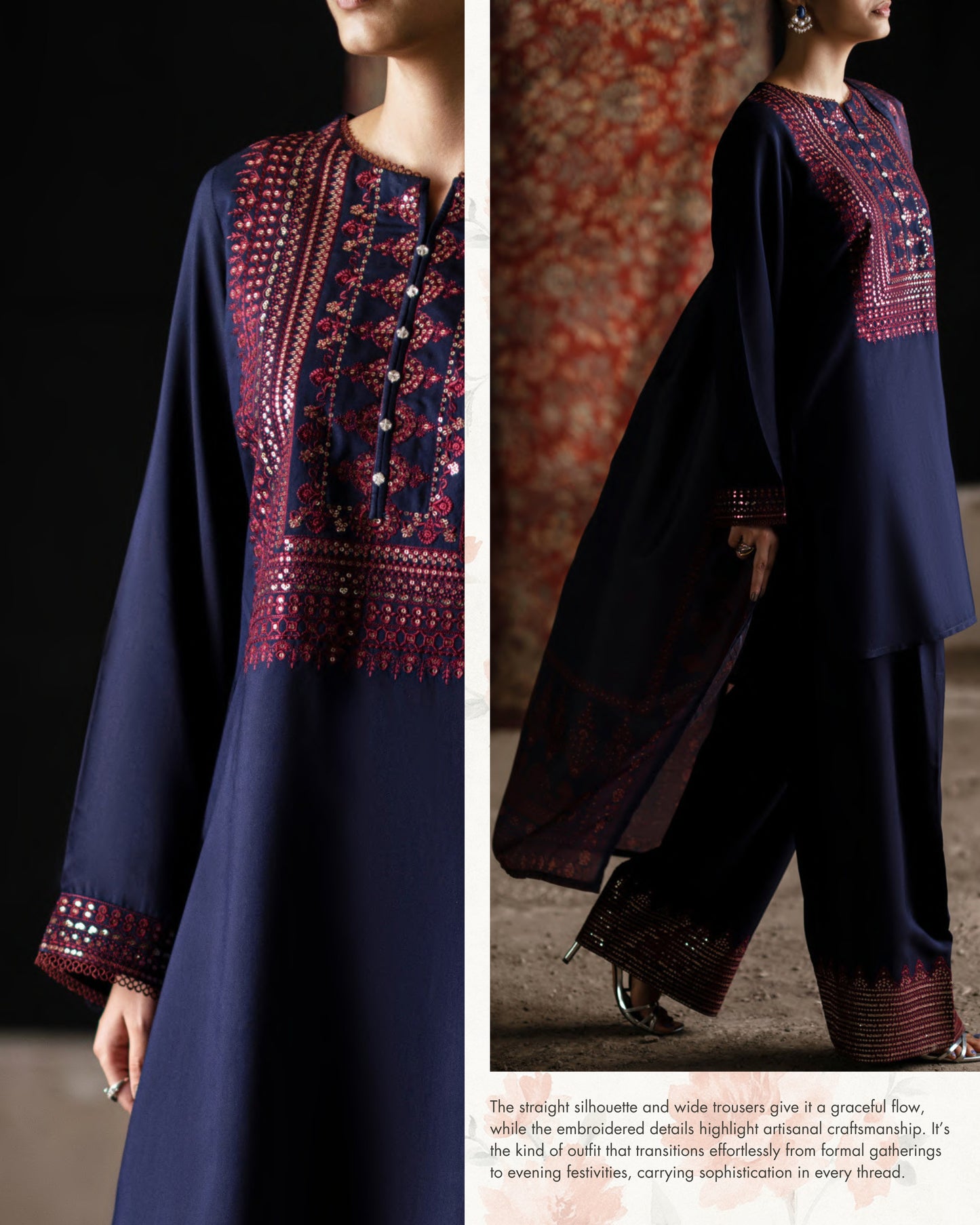 CASUALLITE SHAM PREMIUM VISCOSE LUXURY EMBROIDERED 3PC READYMADE CSP203