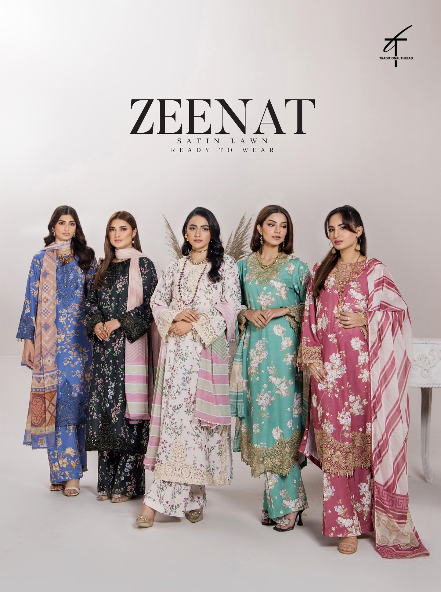 Traditional Threads  Zeenat Satin Lawn TT05