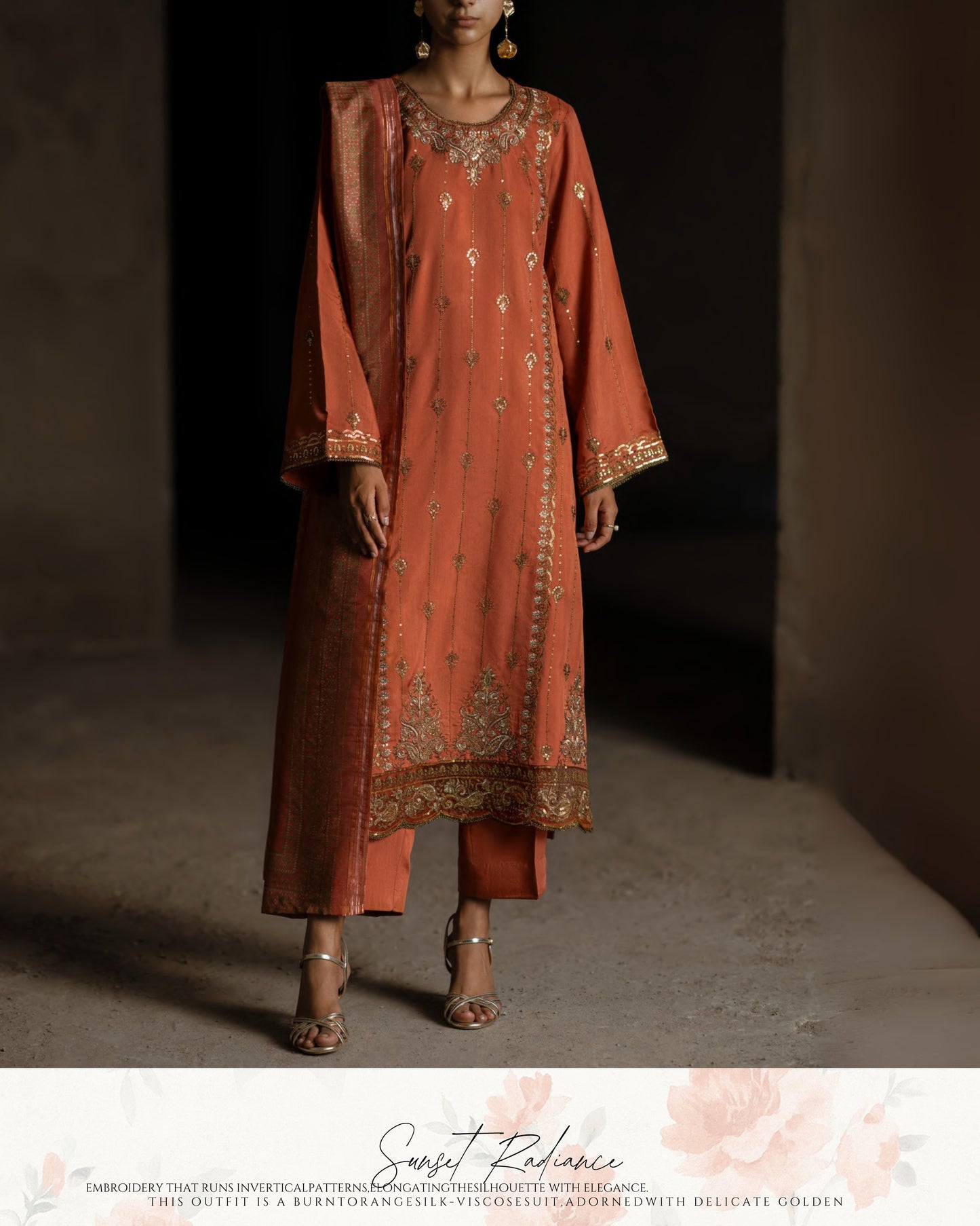 CASUALLITE SHAM PREMIUM VISCOSE LUXURY EMBROIDERED 3PC READYMADE CSP204