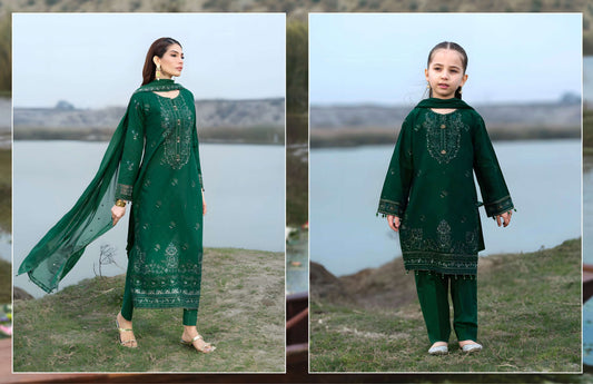Lotus Era Daisy – Elegant Green Suit by Mehak