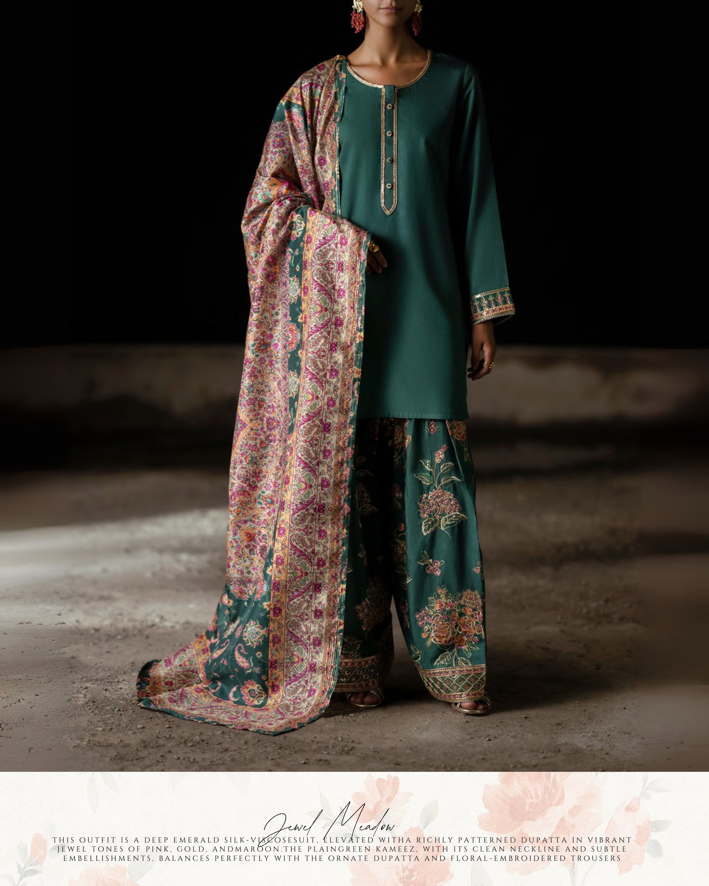 CASUALLITE SHAM PREMIUM VISCOSE LUXURY EMBROIDERED 3PC READYMADE CSP206