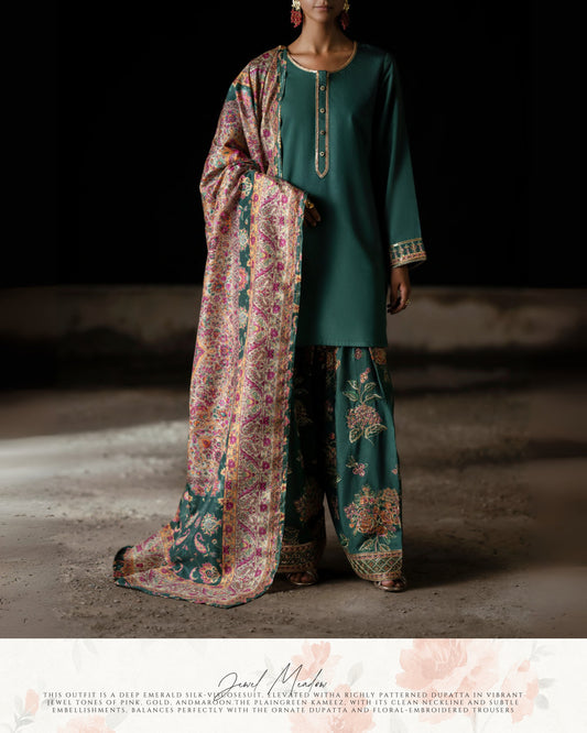 CASUALLITE SHAM PREMIUM VISCOSE LUXURY EMBROIDERED 3PC READYMADE CSP206