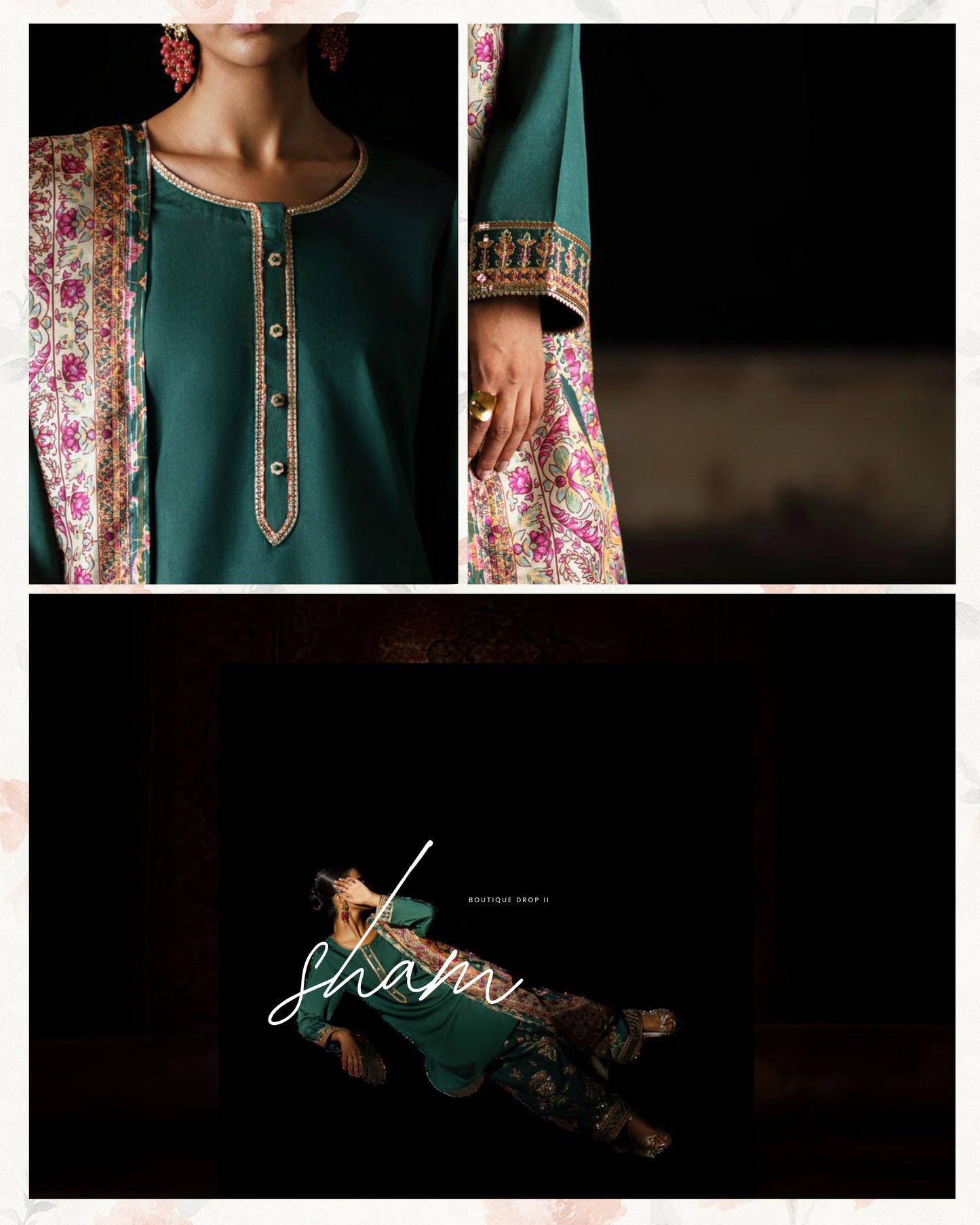 CASUALLITE SHAM PREMIUM VISCOSE LUXURY EMBROIDERED 3PC READYMADE CSP206