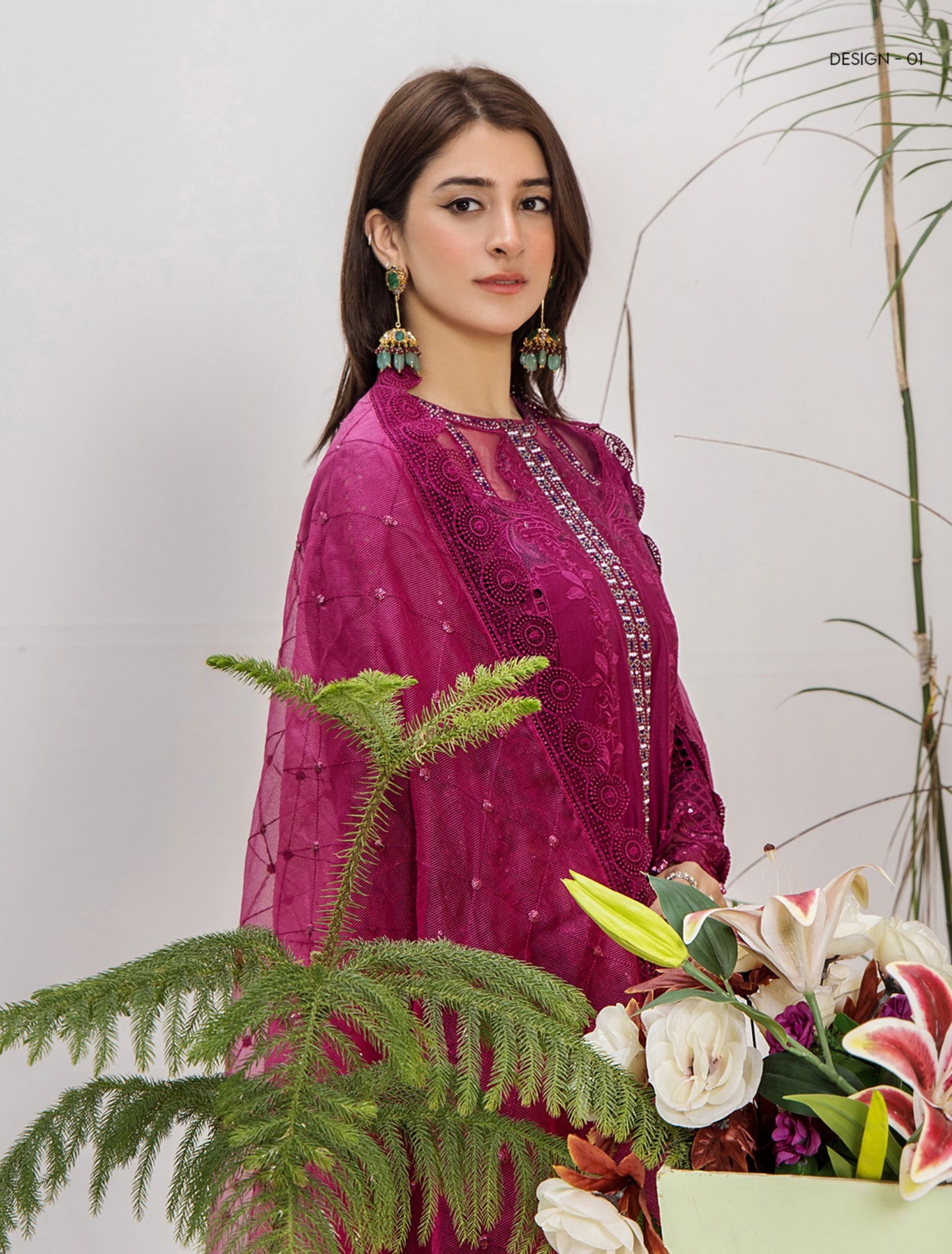 Traditional Thread Embroidered Lawn TT04