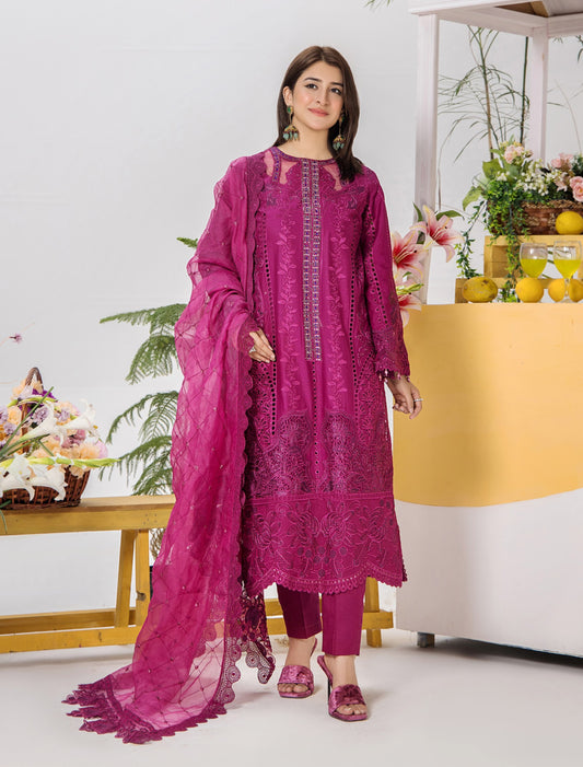Traditional Thread Embroidered Lawn TT04