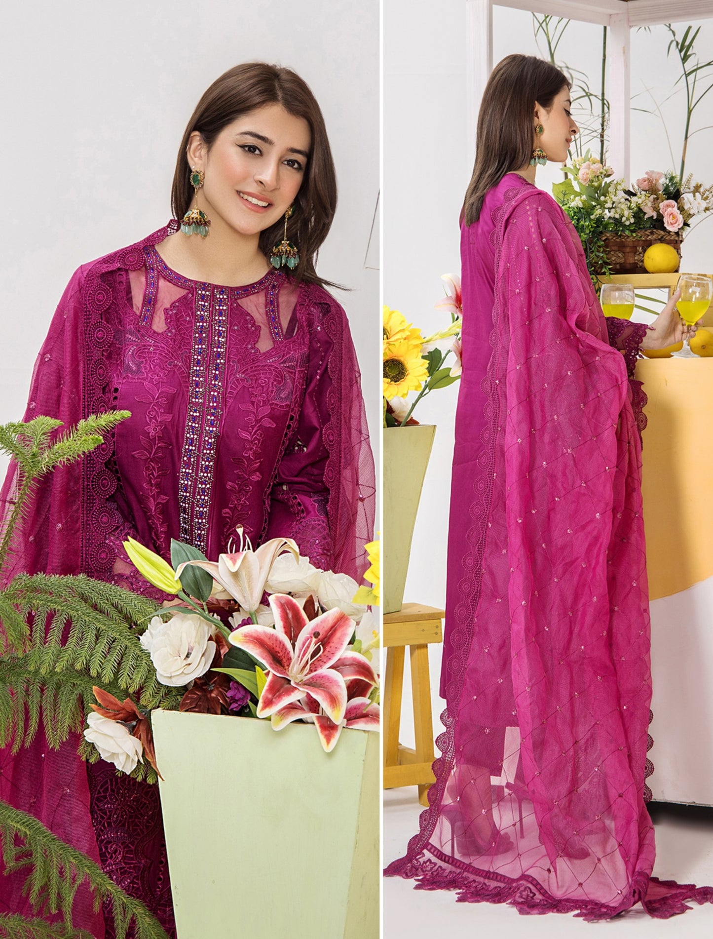 Traditional Thread Embroidered Lawn TT04