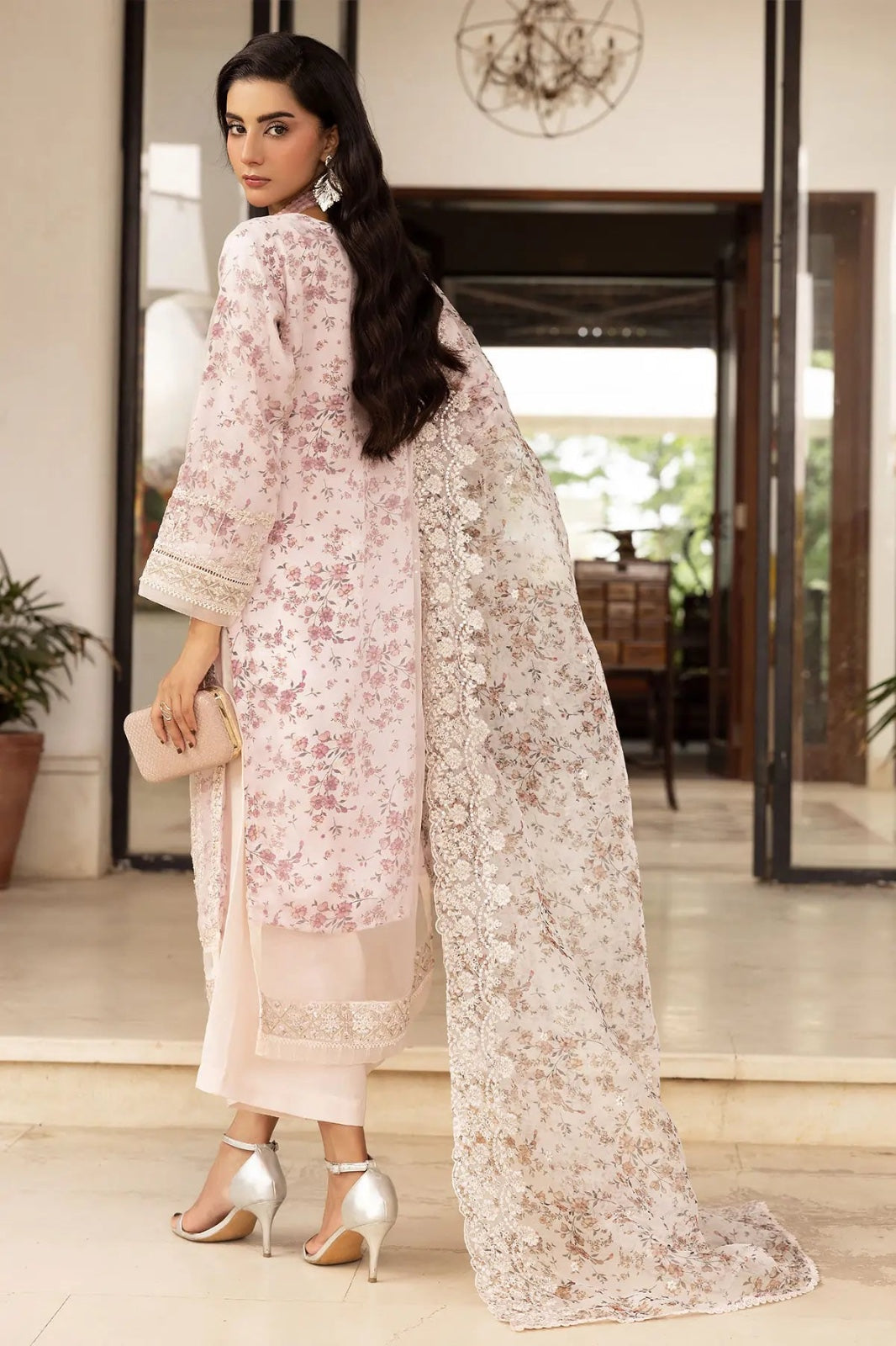 SIMRANS Mehrunisa premium 3 piece mummy & me Ladies Lpink outfitBK13