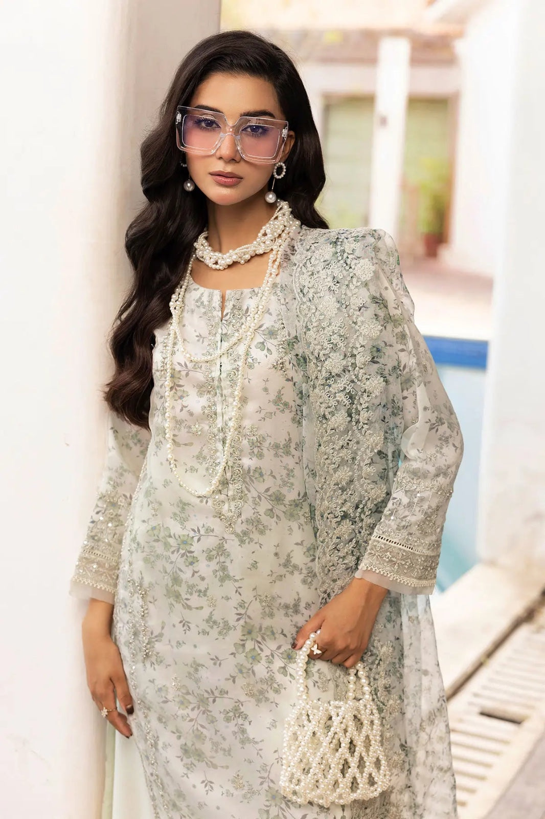 SIMRANS Mehrunisa premium 3 piece mummy & me Ladies mint outfitBK 14