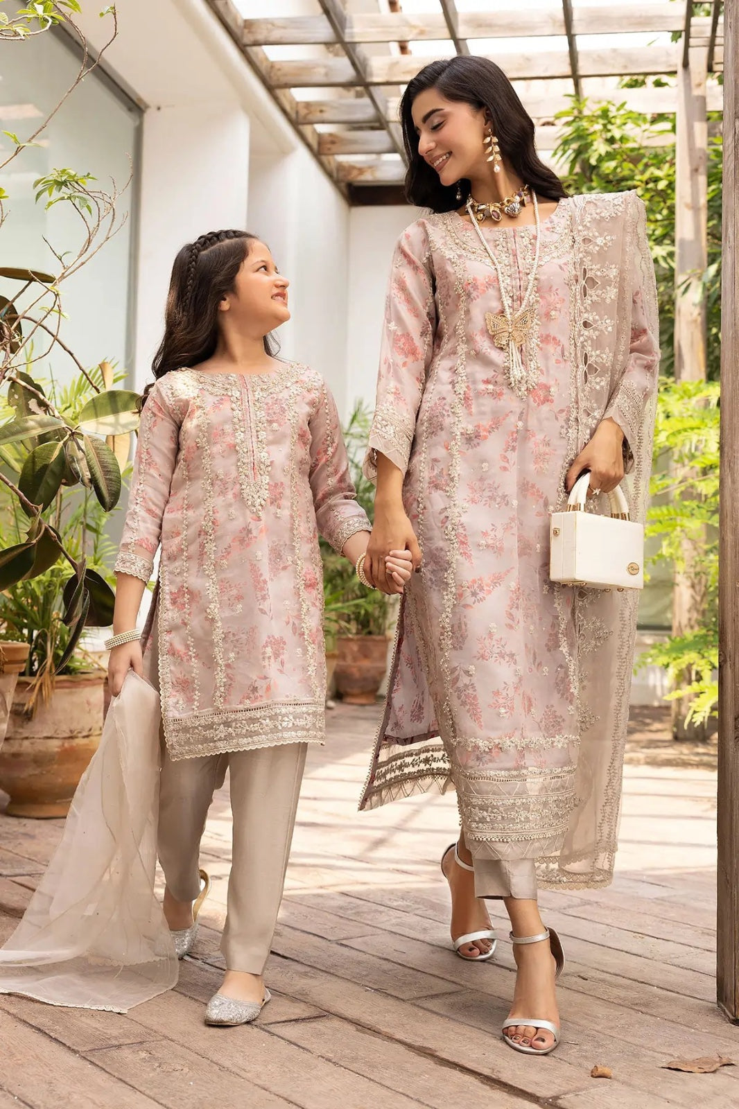 SIMRANS Mehrunisa premium 3 piece mummy & me Ladies khakhi outfit BK15