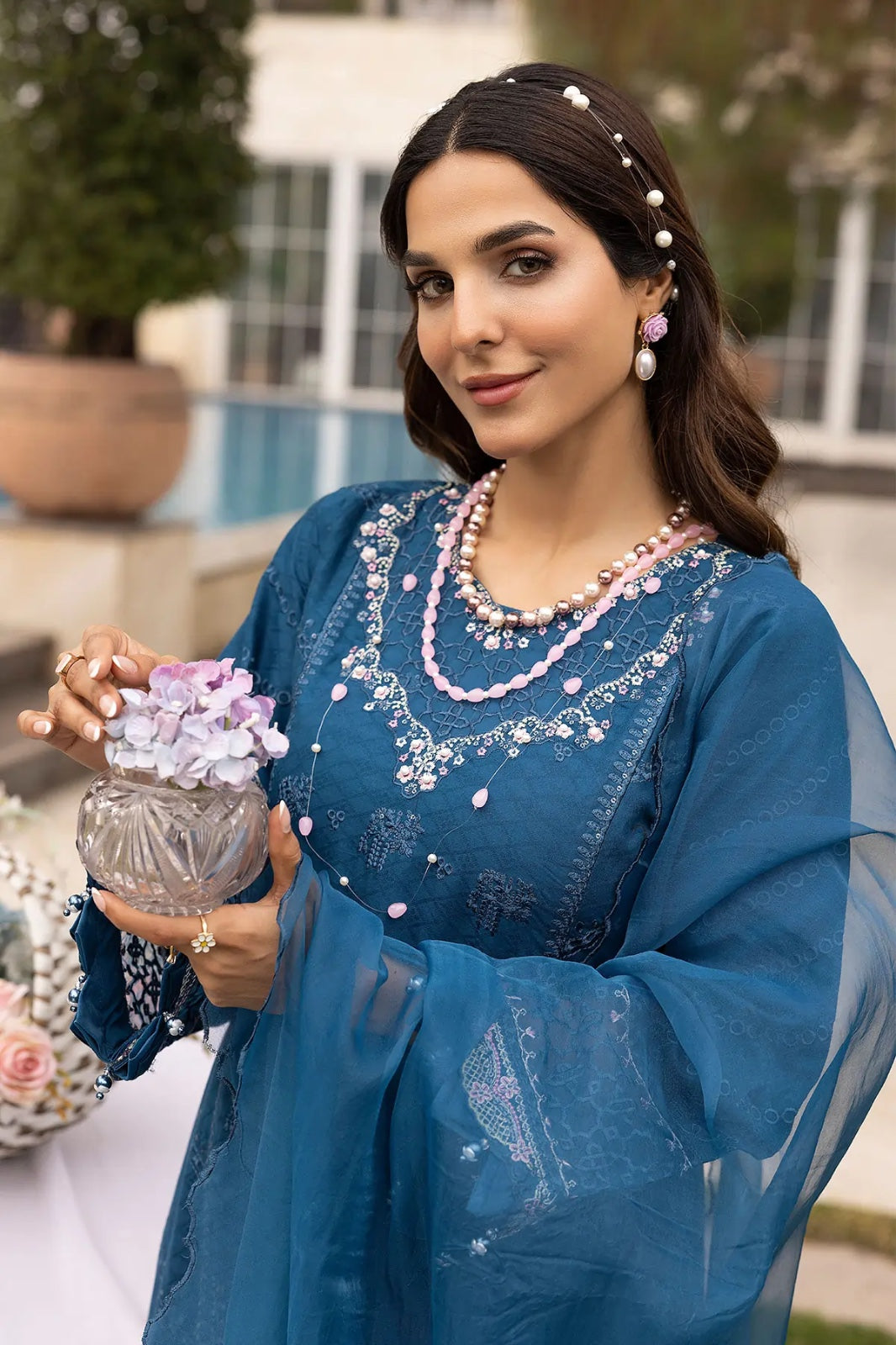 SIMRANS IVANA LUXE CHIKANKARI EID COLLECTION 3 PIECE READYMADE BK12