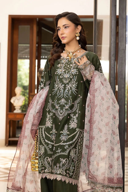 Simrans premium 3 piece farshi shalwar embroidered collection BK 01