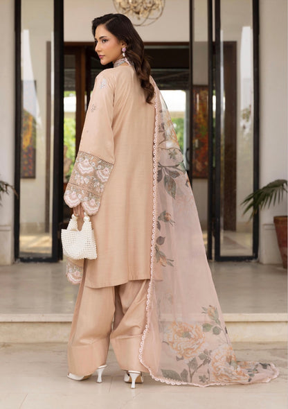 Simrans premium 3 piece farshi shalwar embroidered collection BK 05