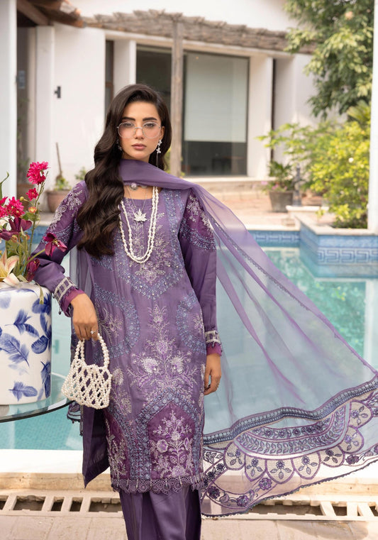 SIMRANS Khaas premium 3 piece mummy & me Ledies purple Eid outfit BK09