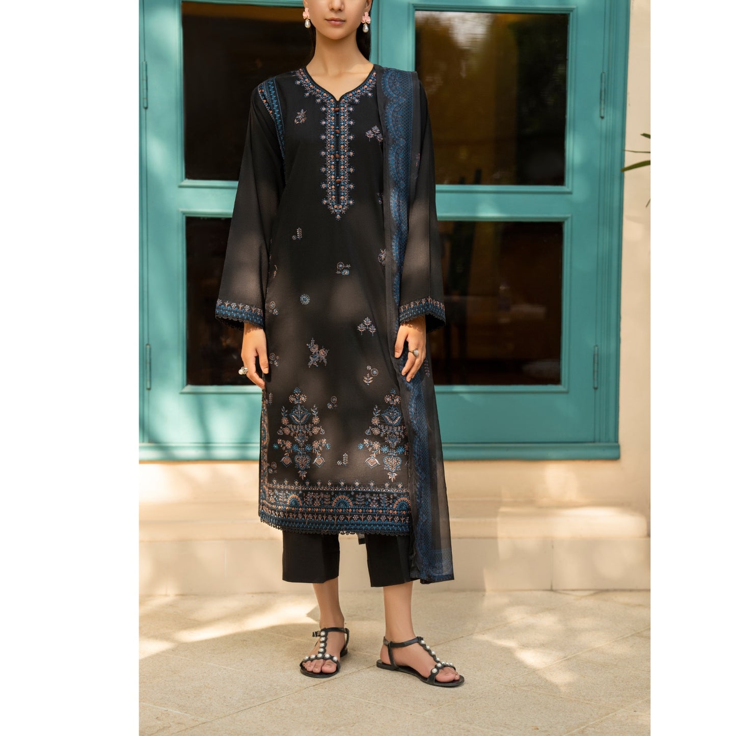 Casuallite Embroidered Linen Ready to Wear Winter Collection CTE 02