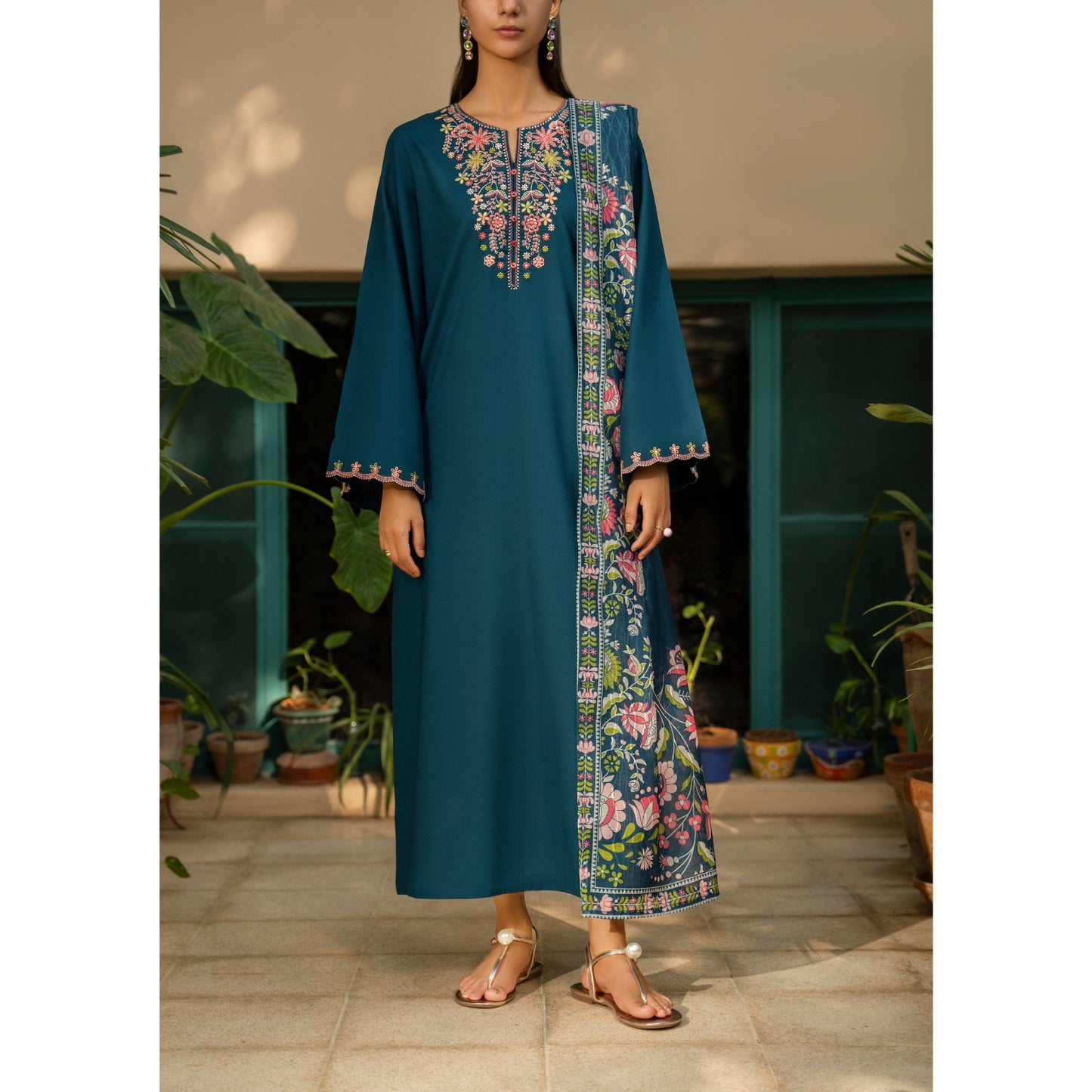 Casuallite Embroidered Linen Ready to Wear Winter Collection CTE 06