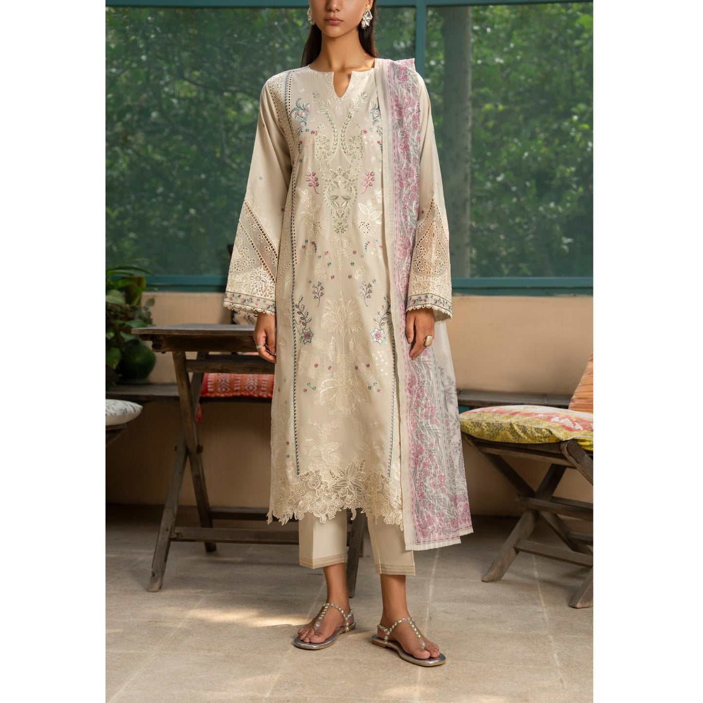 Casuallite Embroidered Linen Ready to Wear Winter Collection CTE 07