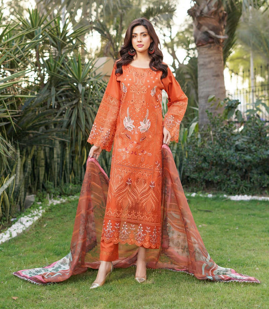 MUNIRA | EMBROIDERED LINEN READYMADE | MU30