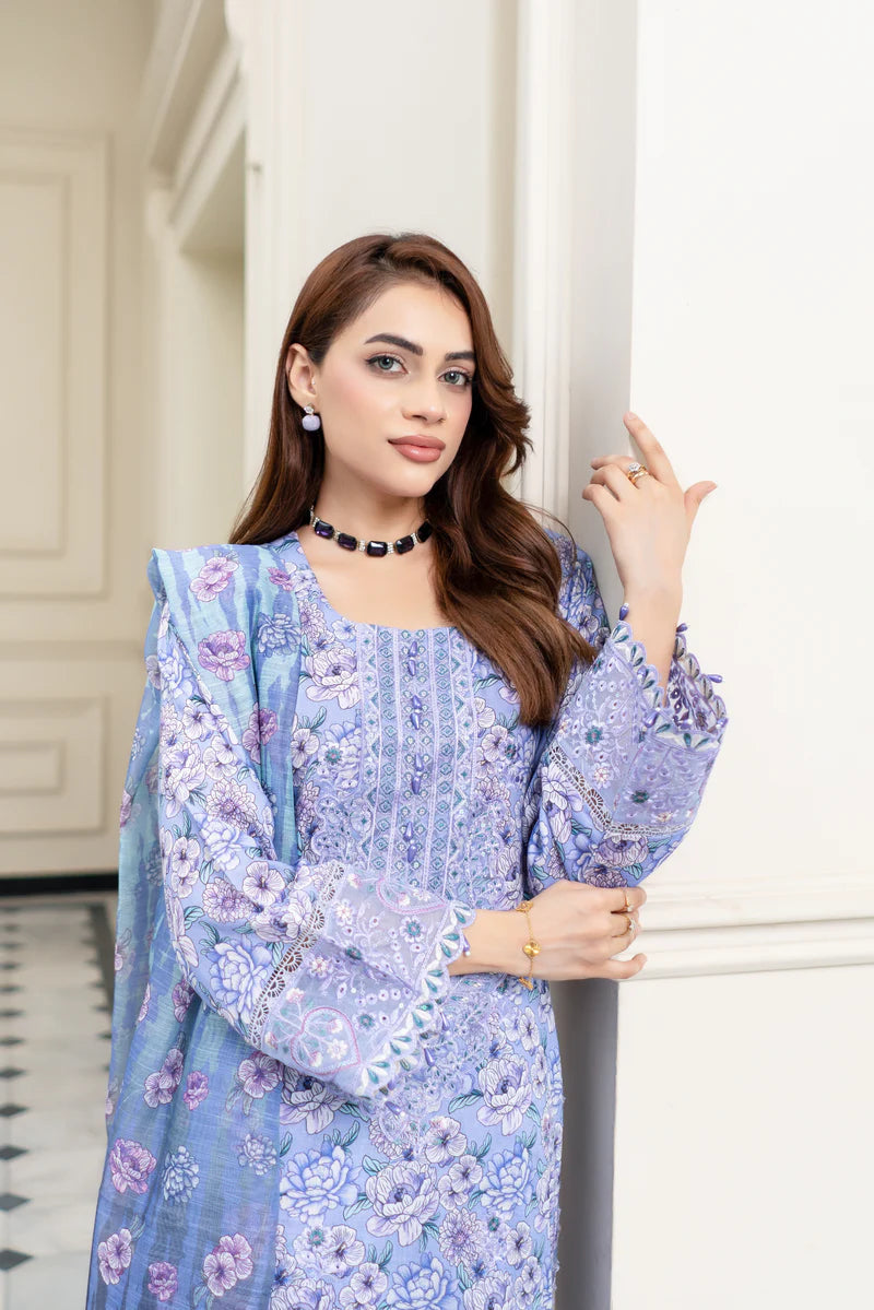 MUNIRA | EMBROIDERED LAWN READYMADE | HU13