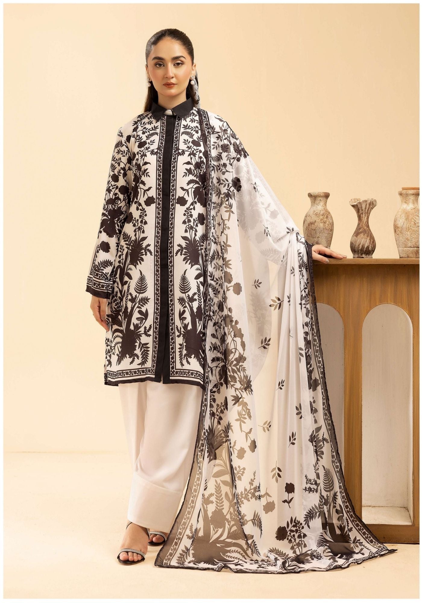 Simrans Sania Masketiya collection 3 piece printed casual suit 112201