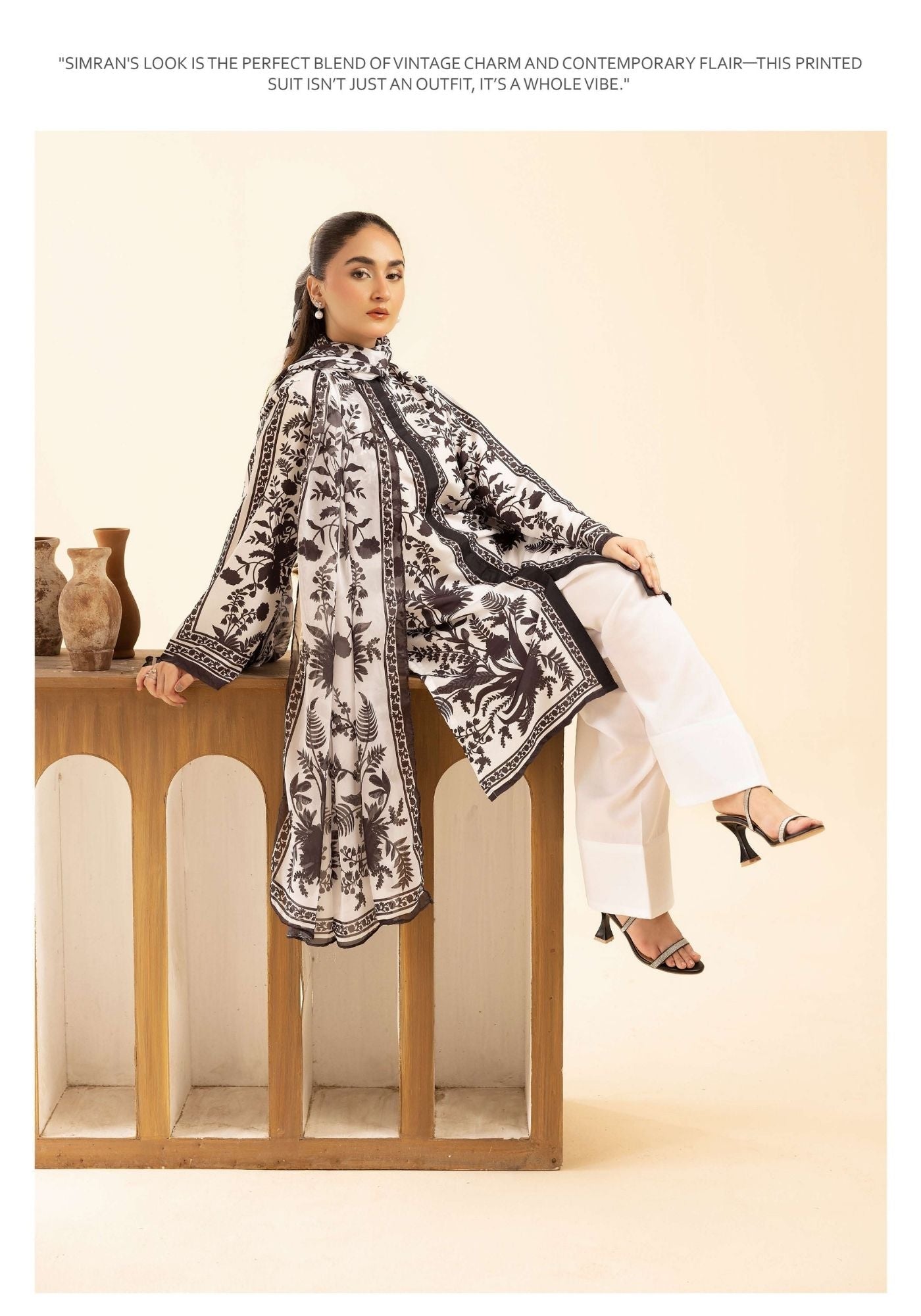 Simrans Sania Masketiya collection 3 piece printed casual suit 112201
