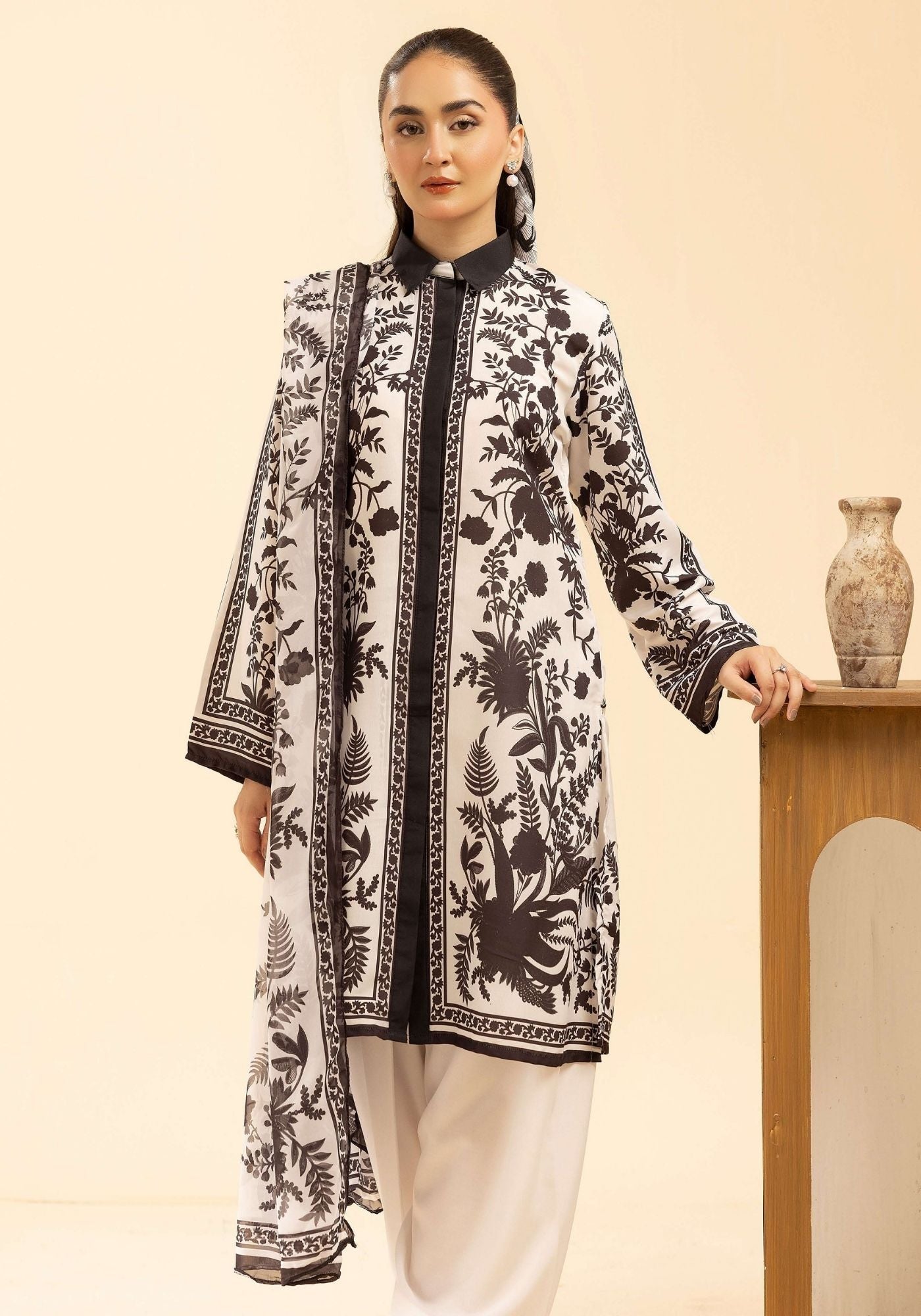 Simrans Sania Masketiya collection 3 piece printed casual suit 112201