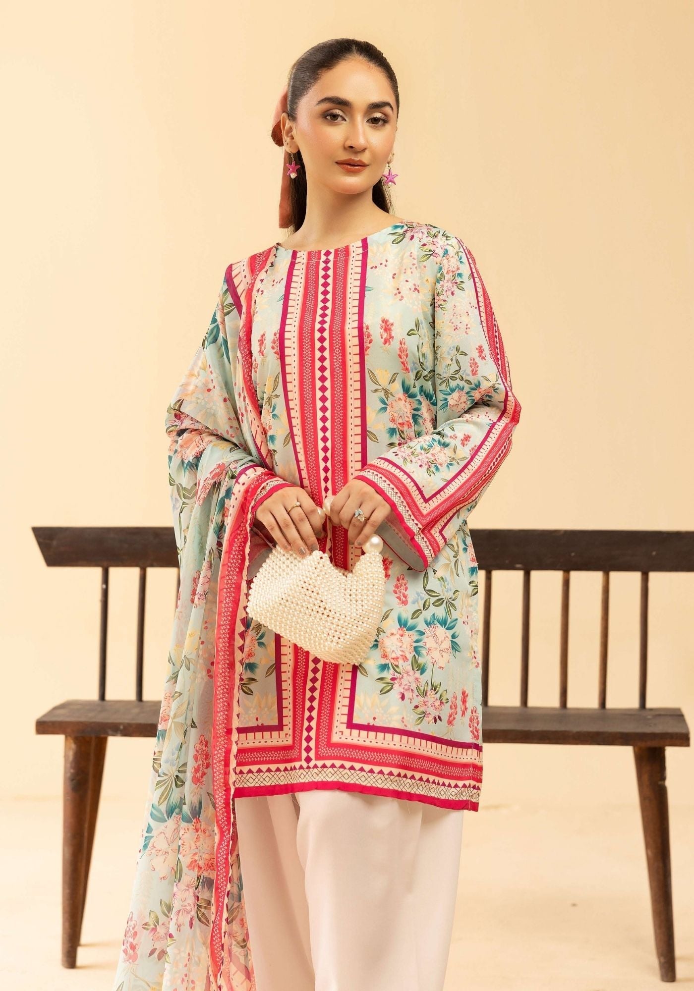 Simrans Sania Masketiya collection 3 piece printed casual suit 112202