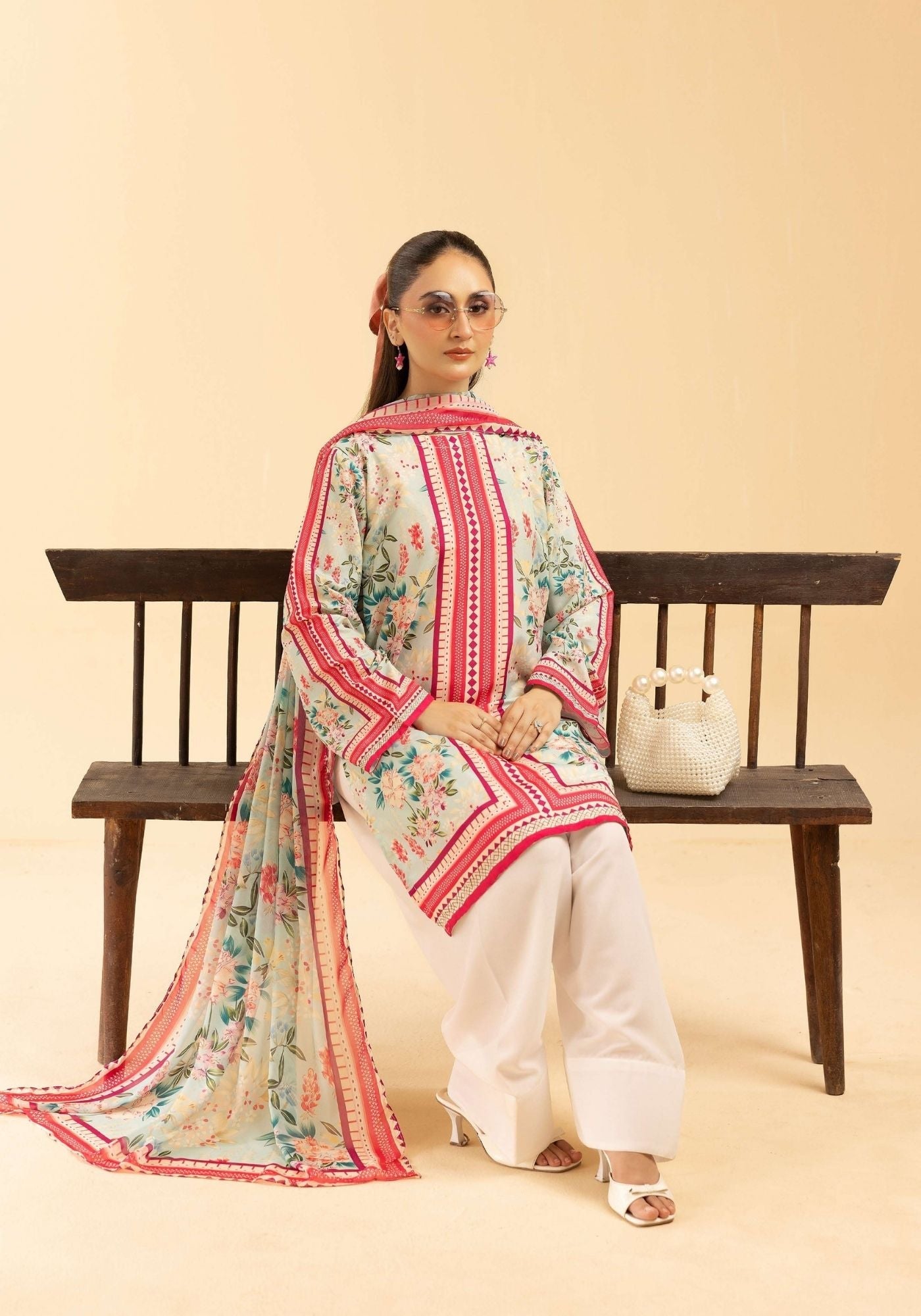 Simrans Sania Masketiya collection 3 piece printed casual suit 112202