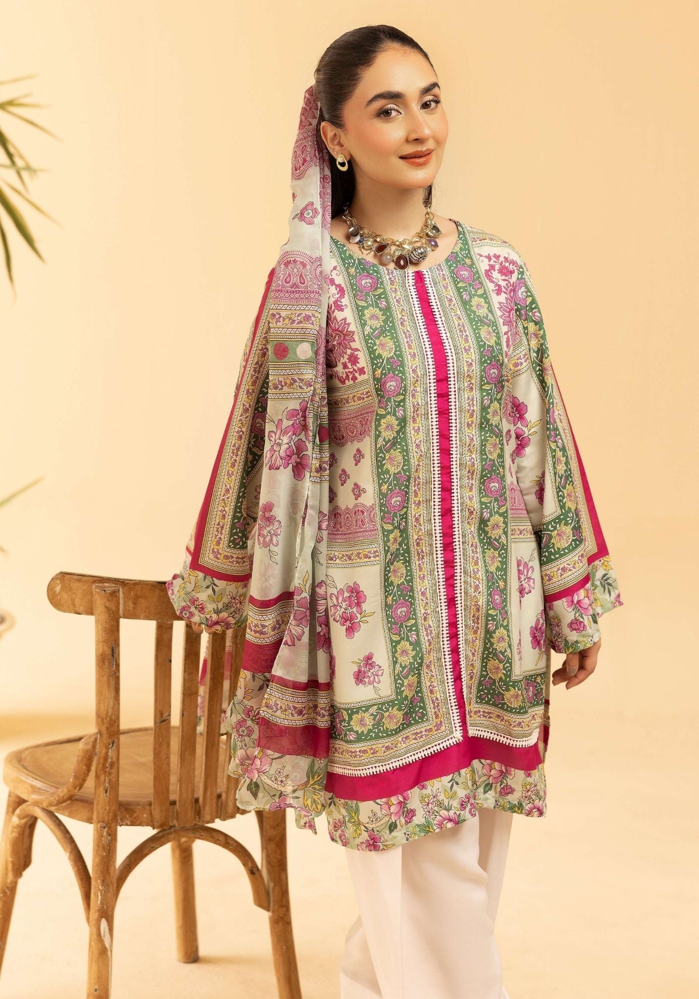 Simrans Sania Masketiya collection 3 piece printed casual suit 112204