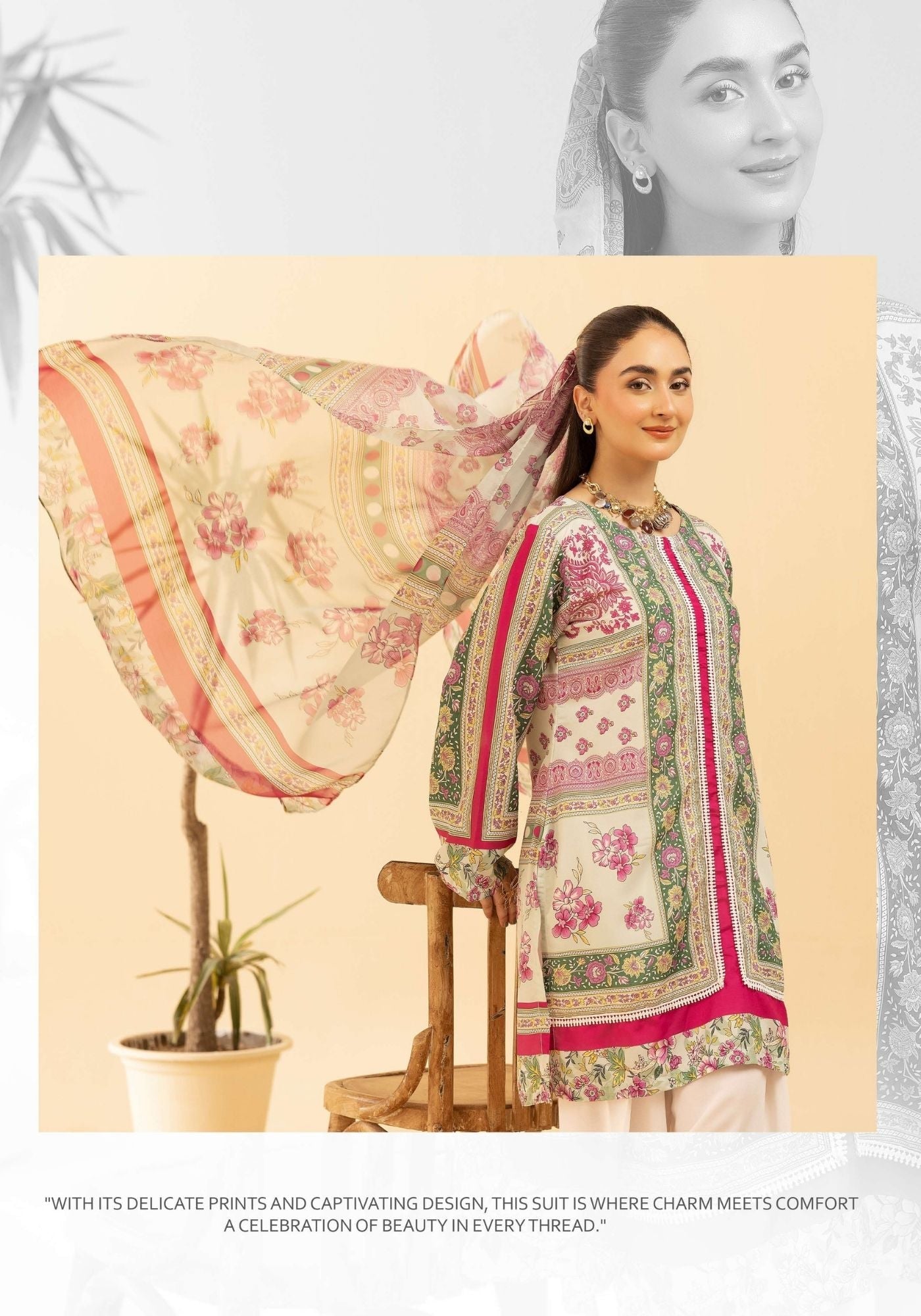 Simrans Sania Masketiya collection 3 piece printed casual suit 112204