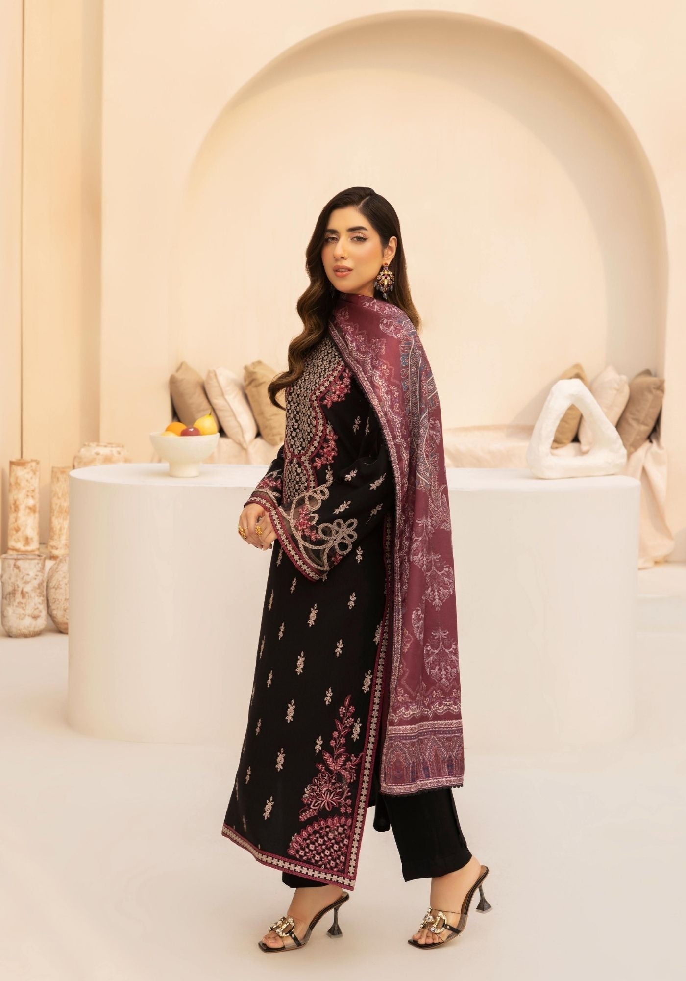 EMBER DHANAK EMBROIDERED 3PC READYMADE 202502