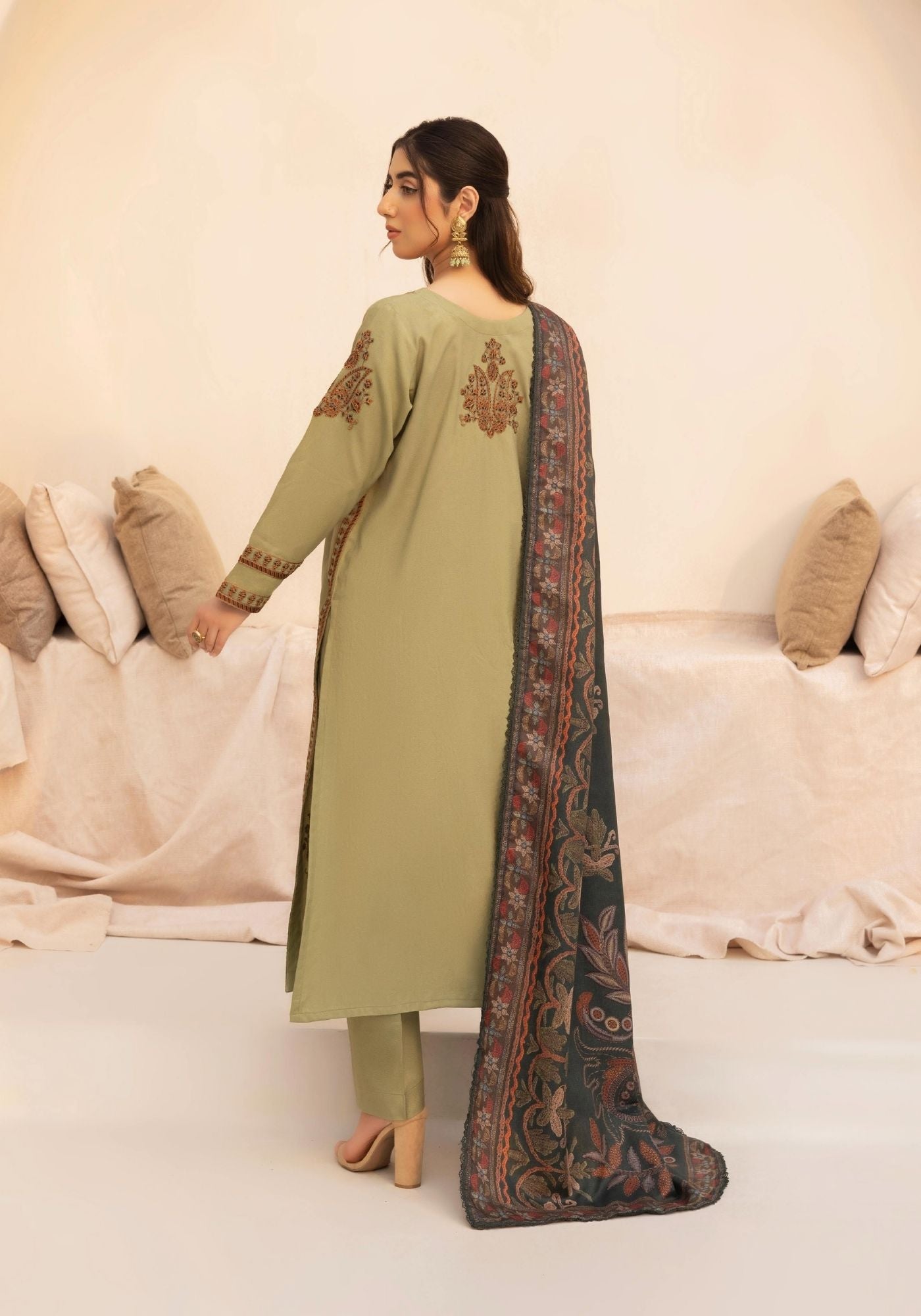 EMBER DHANAK EMBROIDERED 3PC READYMADE 202503