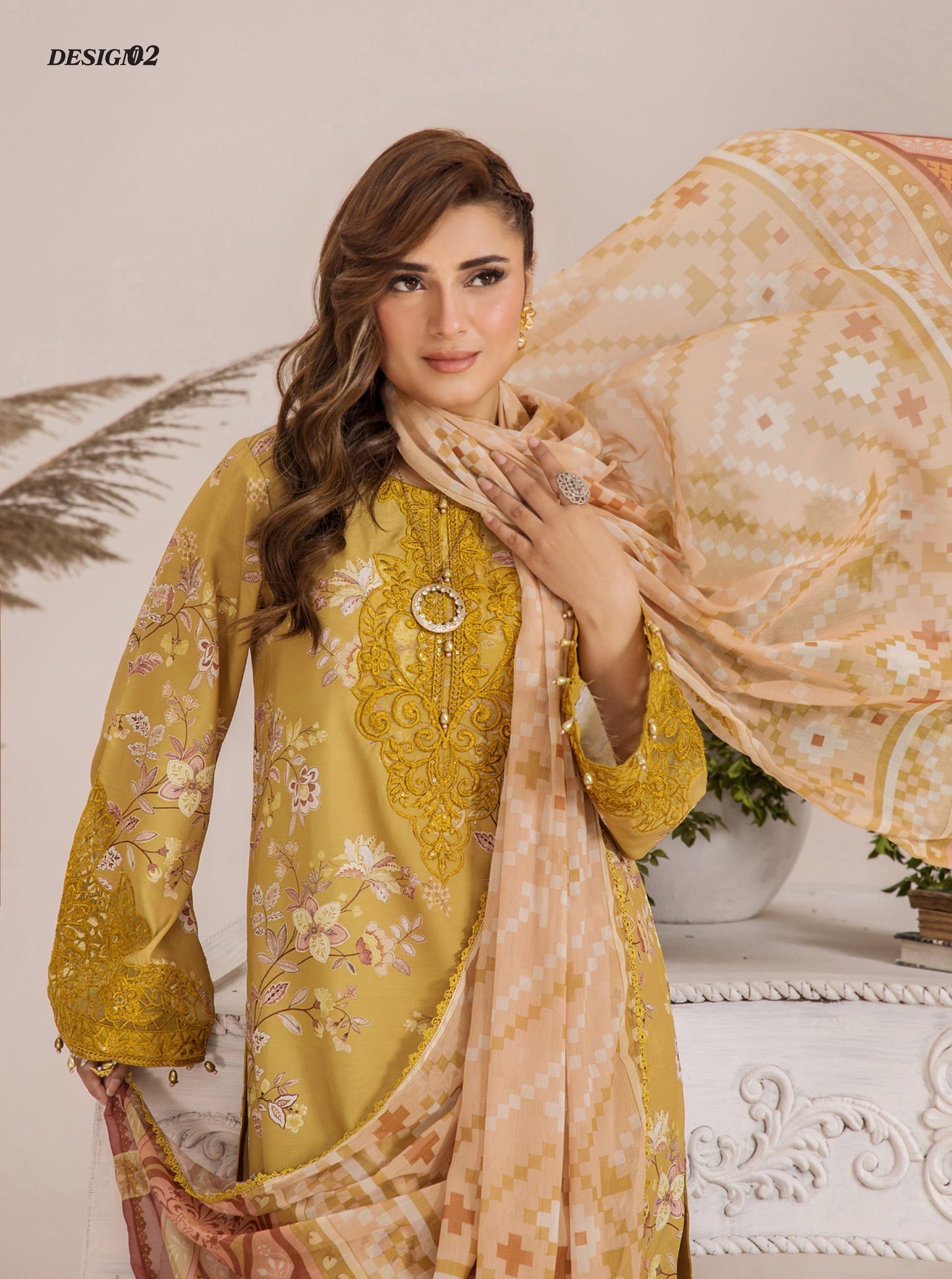 Traditional Threads  Zeenat Satin Lawn TT02