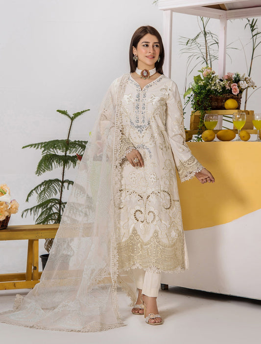 Traditional Thread Embroidered Lawn RTW 1315