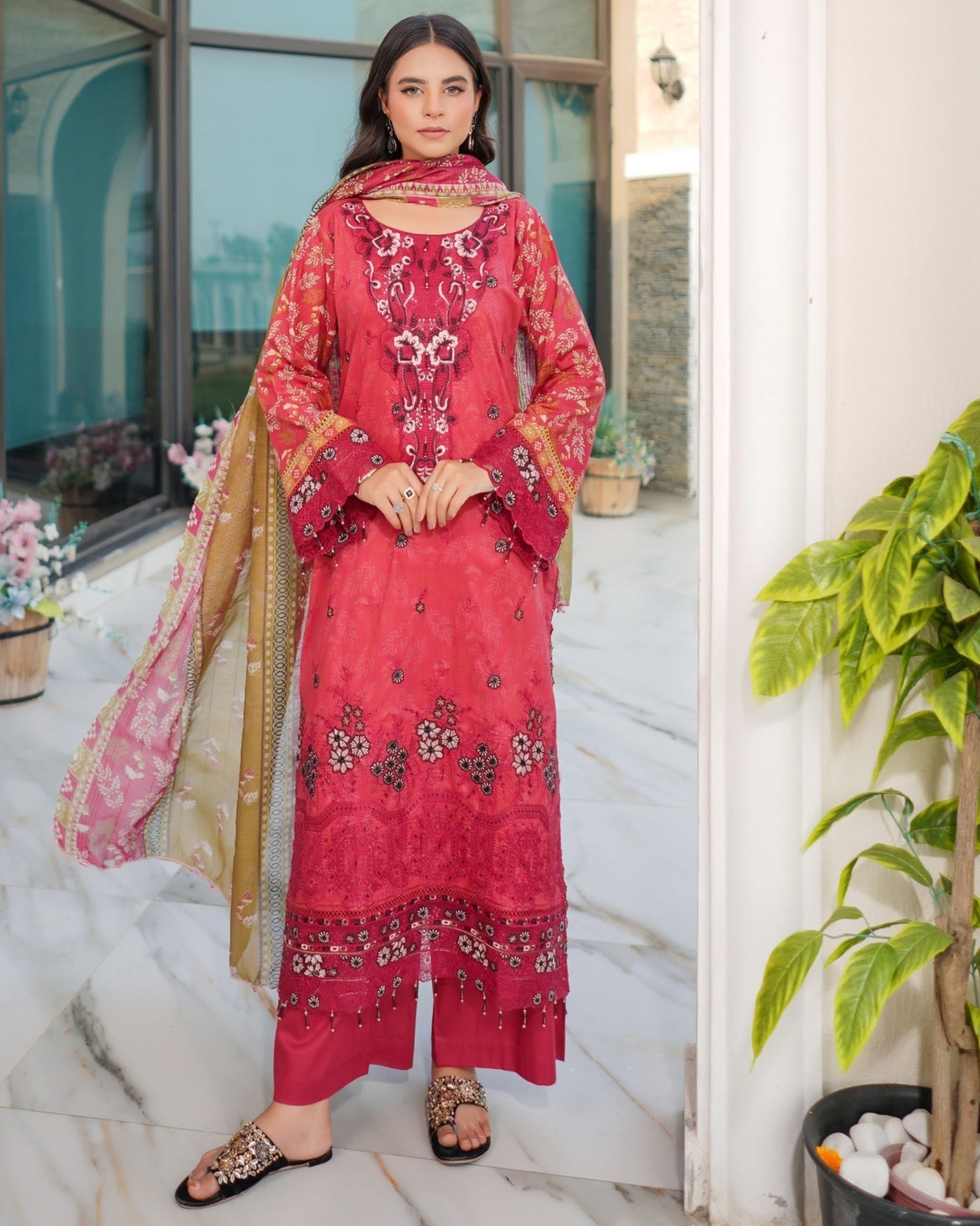 MUNIRA 3PC EBROIDERD READYMADE MU02