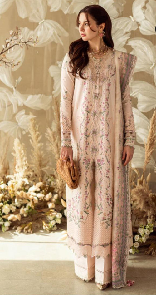 SIMRANS QALAMKAR AFIYA LUX COLLECTION 3 PIECE EMBROIDERED SUIT READYMADE Q01