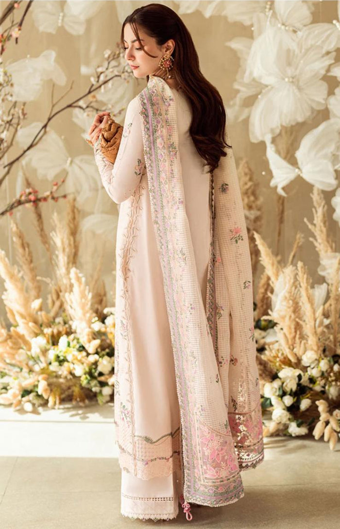 SIMRANS QALAMKAR AFIYA LUX COLLECTION 3 PIECE EMBROIDERED SUIT READYMADE Q01