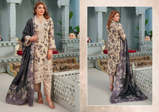 MUNIRA EMBROIDERED 3PC READYMADE NAZ03