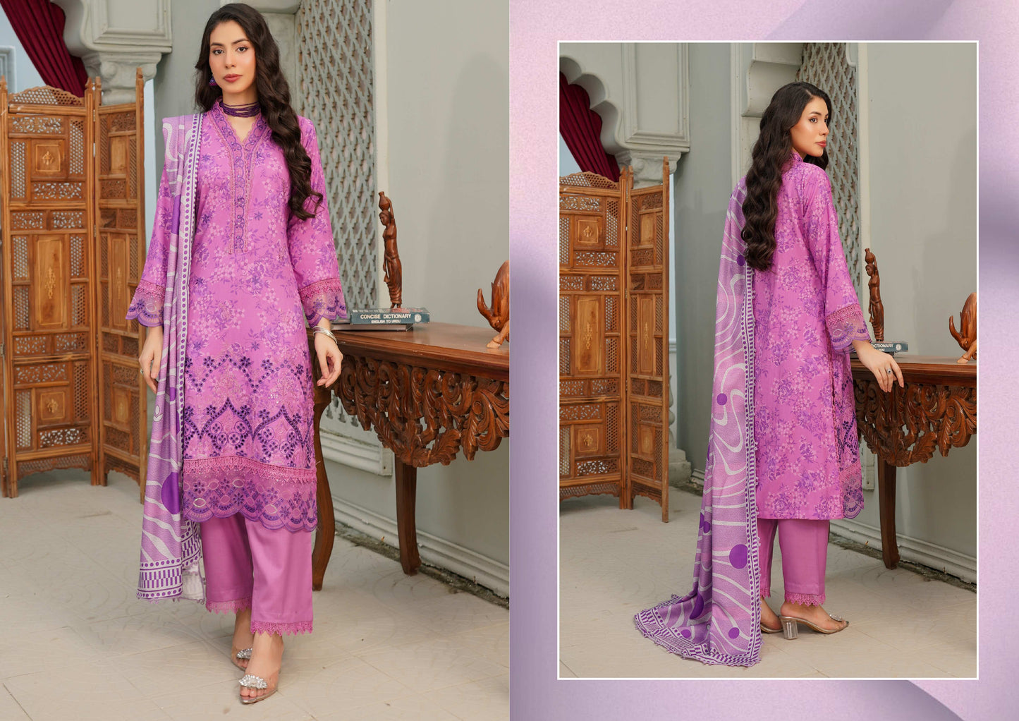 MUNIRA EMBROIDERED 3PC READYMADE NAZ04