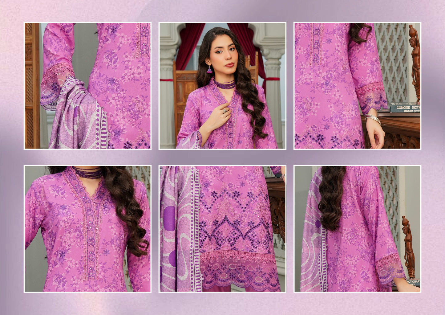 MUNIRA EMBROIDERED 3PC READYMADE NAZ04