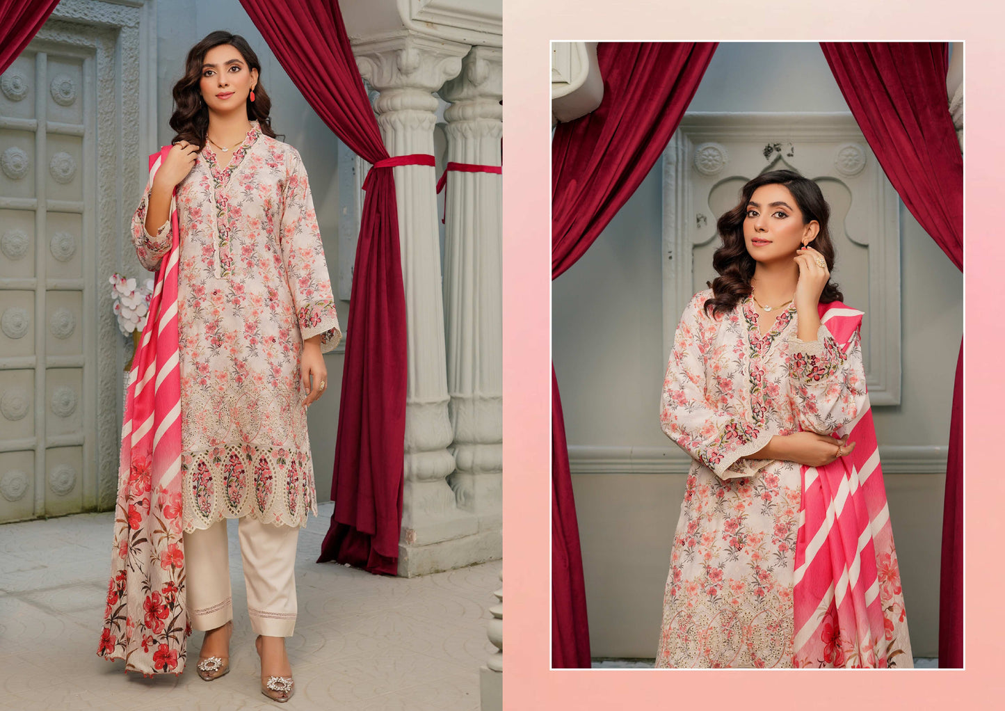 MUNIRA EMBROIDERED 3PC READYMADE NAZ06