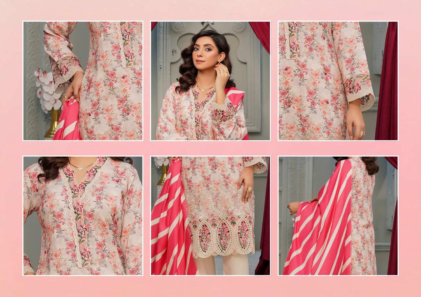 MUNIRA EMBROIDERED 3PC READYMADE NAZ06