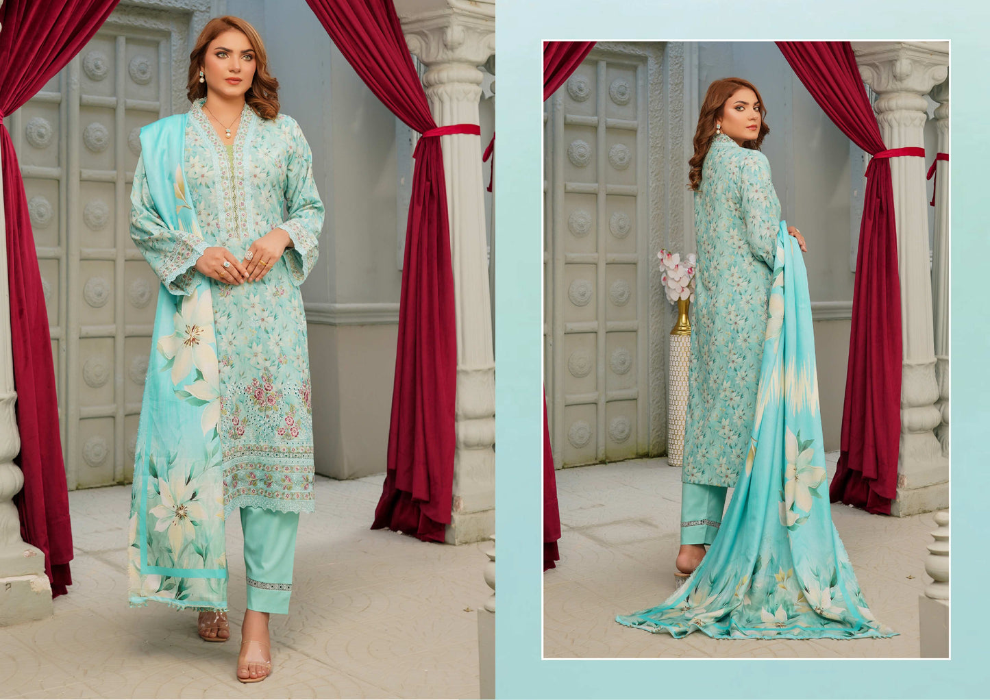 MUNIRA EMBROIDERED 3PC READYMADE NAZ07