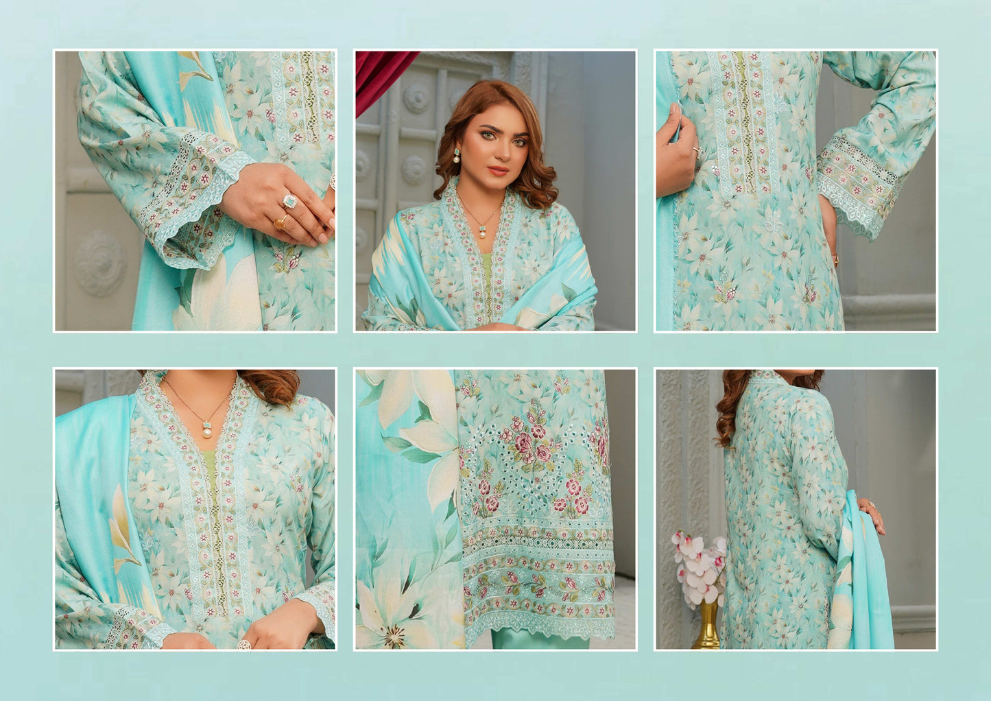 MUNIRA EMBROIDERED 3PC READYMADE NAZ07