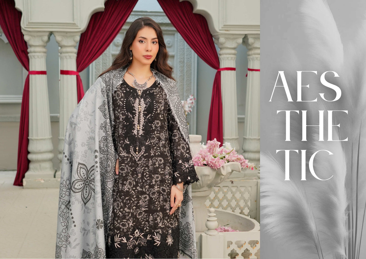 MUNIRA EMBROIDERED 3PC READYMADE NAZ02