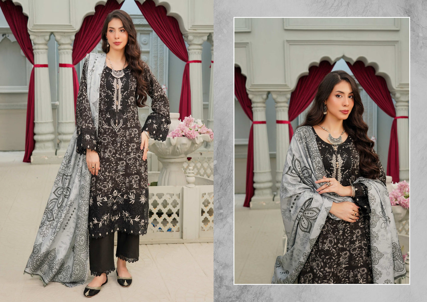 MUNIRA EMBROIDERED 3PC READYMADE NAZ02