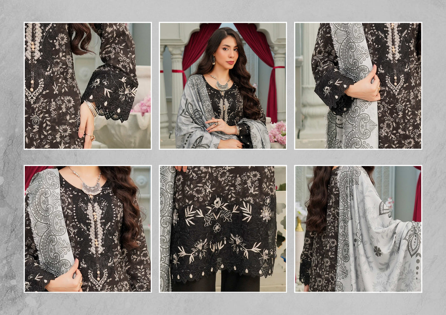 MUNIRA EMBROIDERED 3PC READYMADE NAZ02